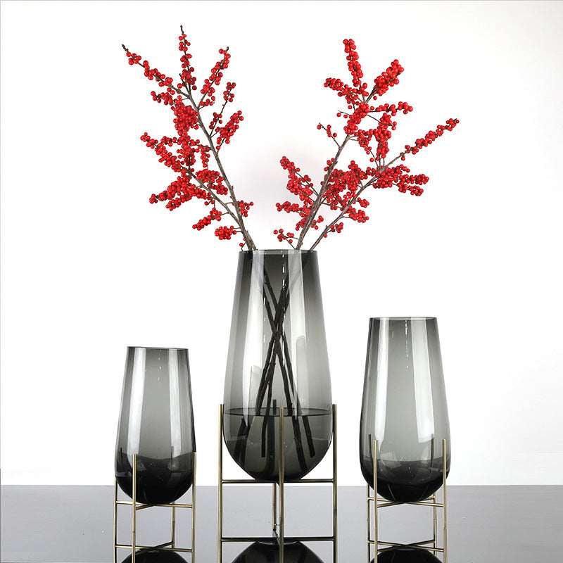Light Luxury Glass Water Droplet Floor Large Vase
